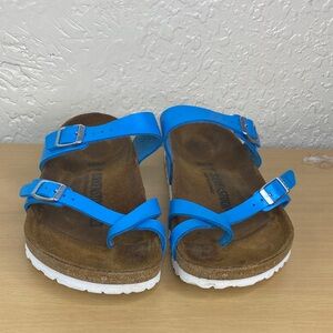 Birkenstock turquoise, leather